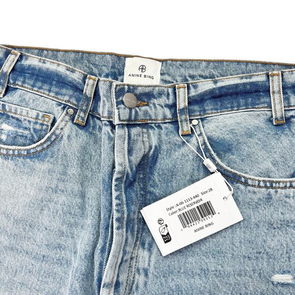 New Women’s Anine Bing Gavin Relaxed Straight Jeans Size 28 - Picture 3 of 12